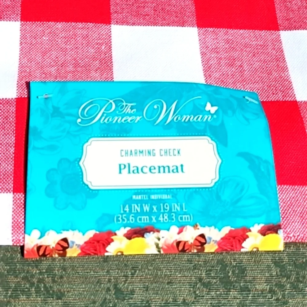 COPY - The Pioneer Woman Red and White Checkered Placemats(Set of 4)
